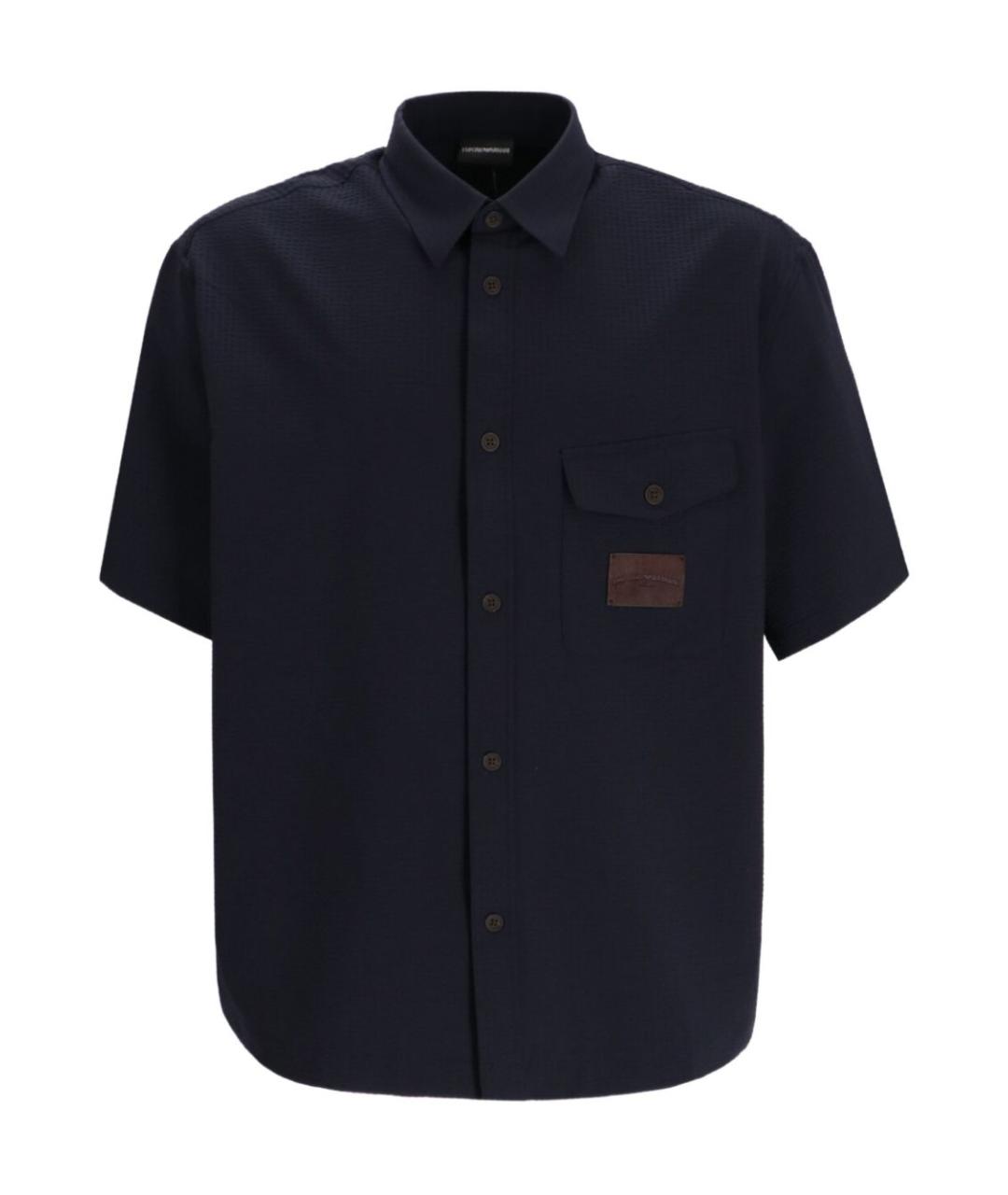 EMPORIO ARMANI Синяя кэжуал рубашка, фото 1