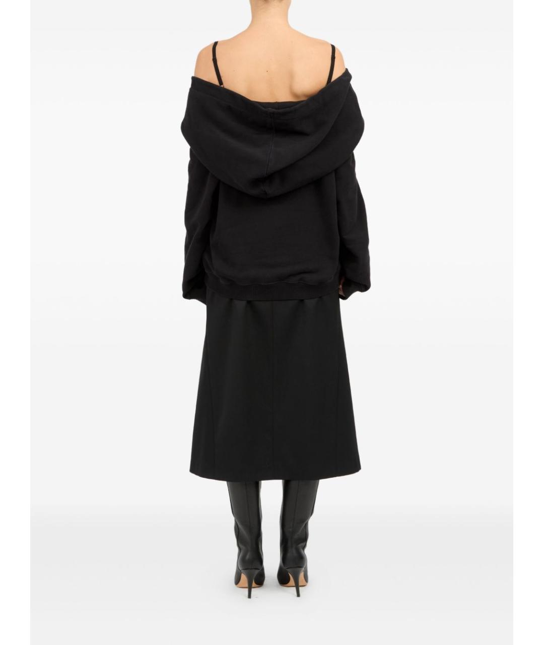 MM6 MAISON MARGIELA Черное хлопковое платье, фото 4