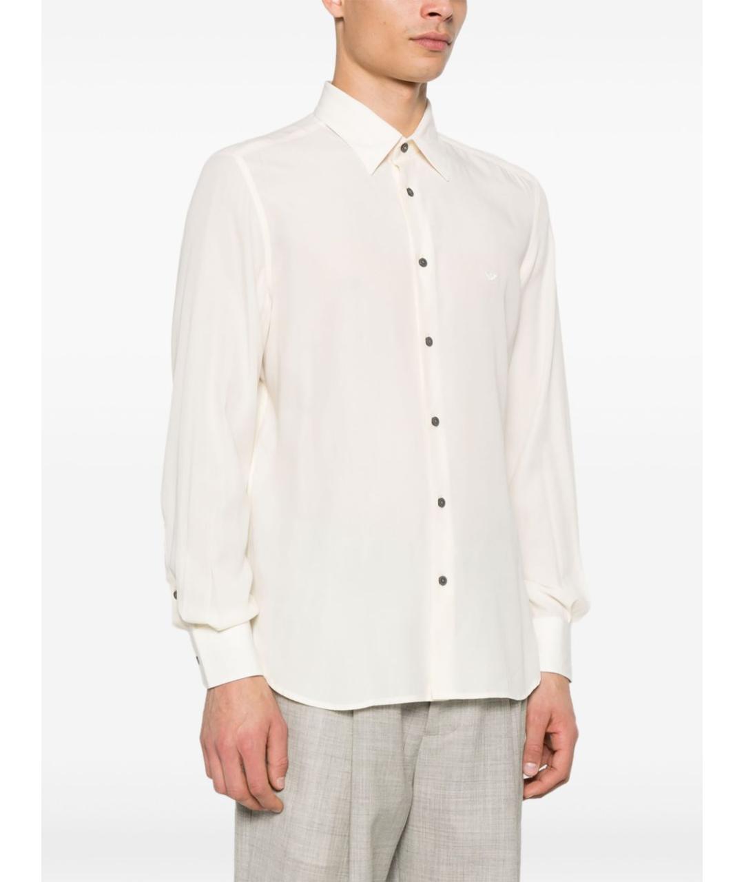 EMPORIO ARMANI Бежевая кэжуал рубашка, фото 4