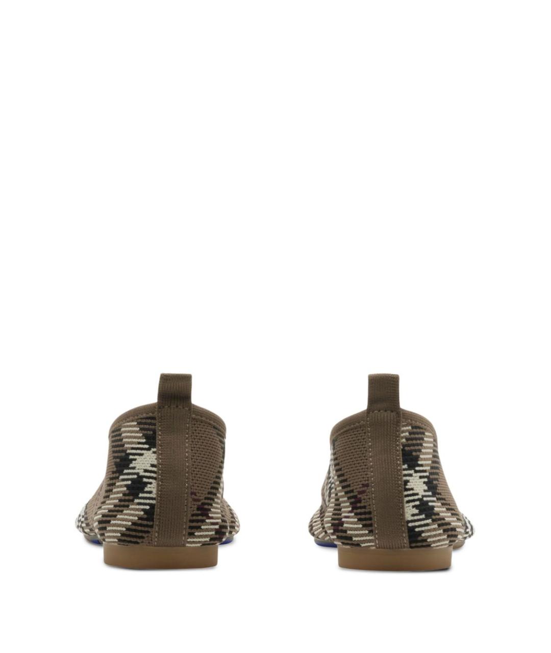 BURBERRY Бежевые текстильные балетки, фото 5
