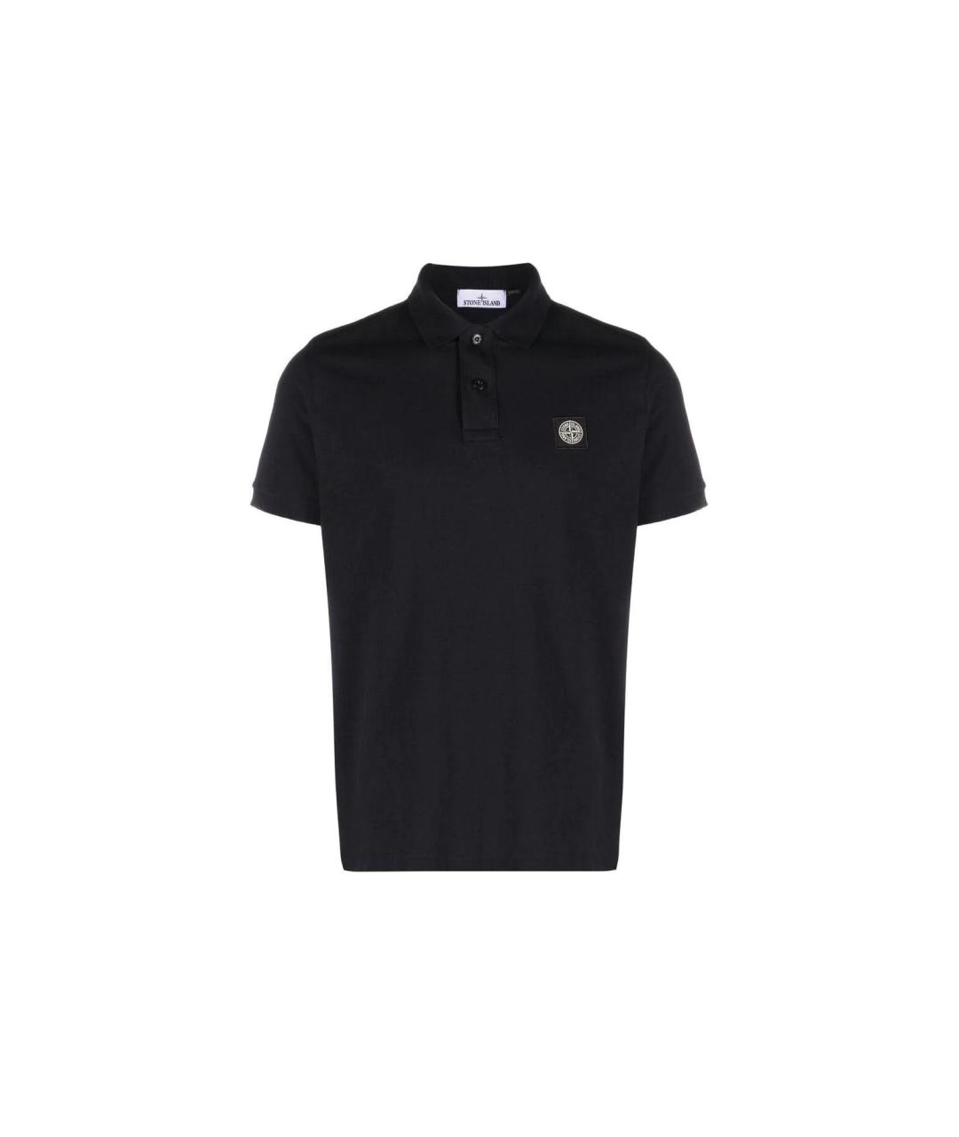 STONE ISLAND Темно-синее поло с коротким рукавом, фото 4