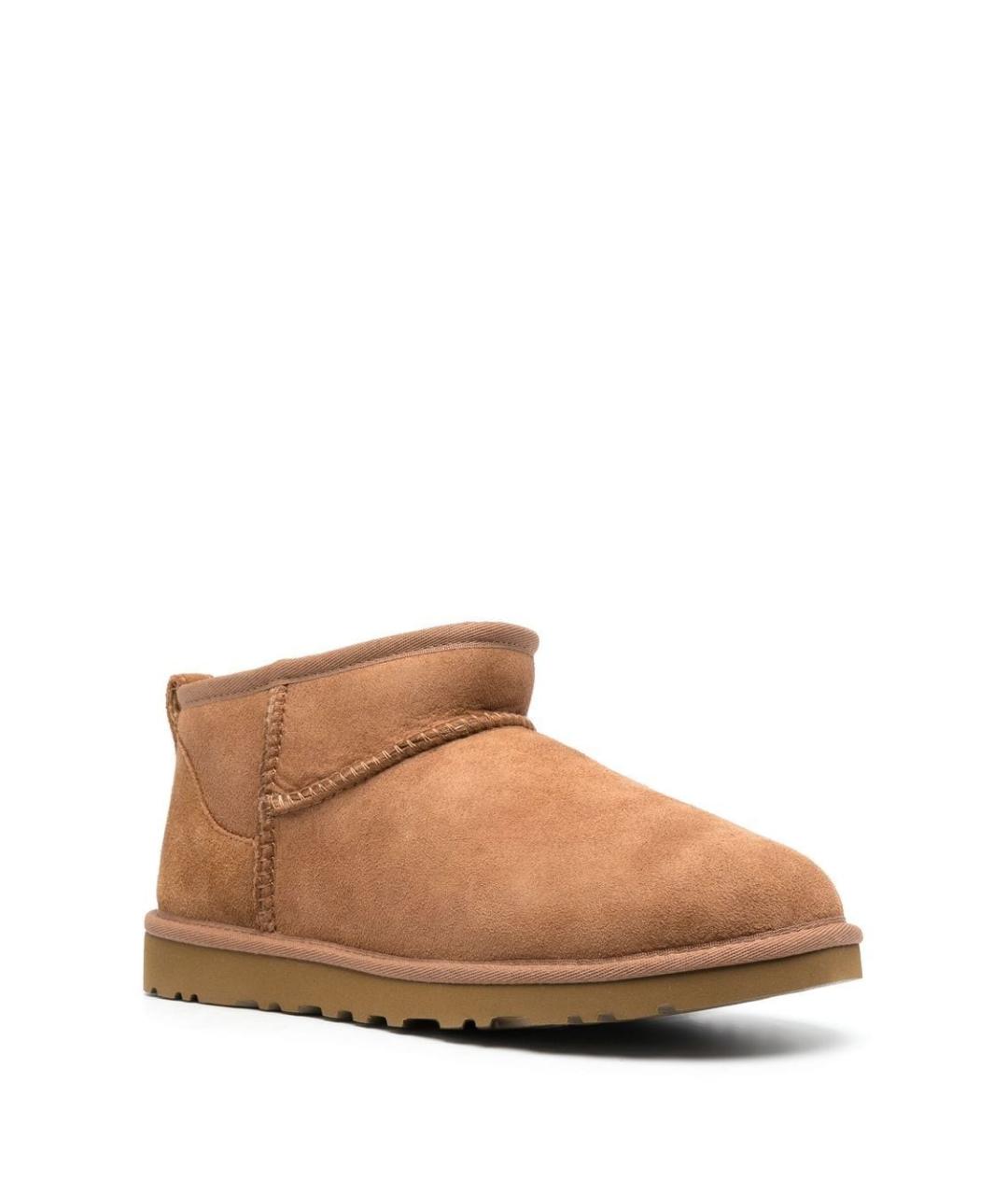 UGG AUSTRALIA Бежевые замшевые низкие ботинки, фото 4