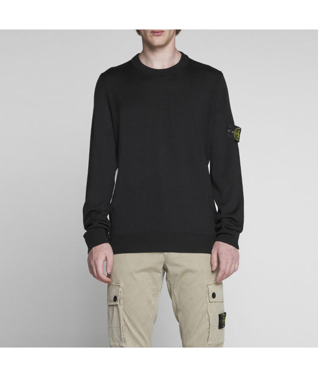 STONE ISLAND Черный джемпер / свитер, фото 4