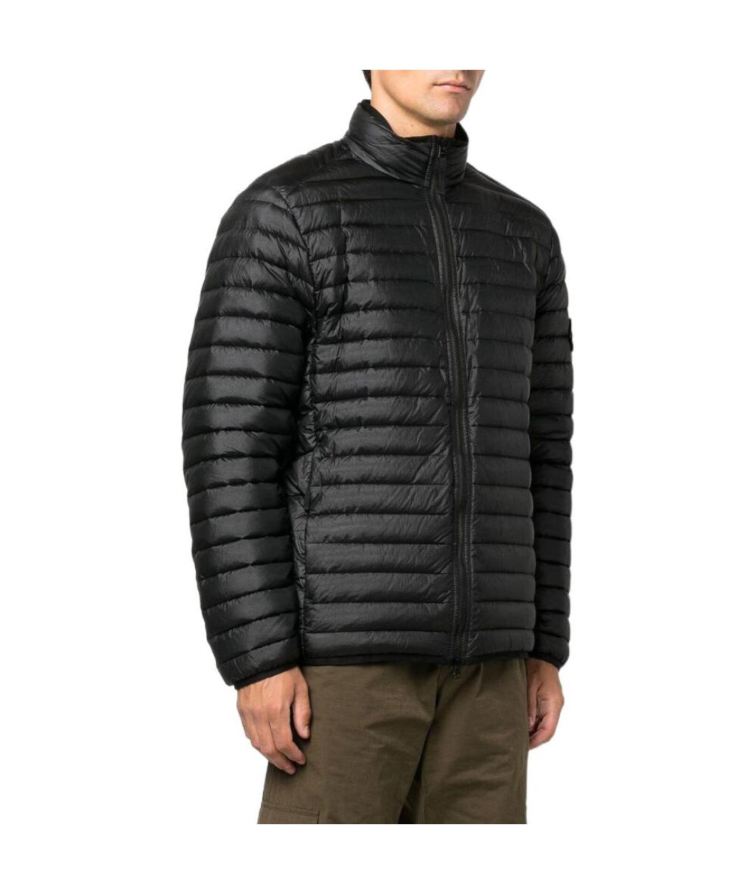 STONE ISLAND Черный пуховик, фото 4