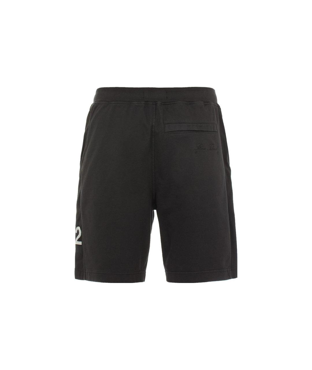 STONE ISLAND Черные шорты, фото 2
