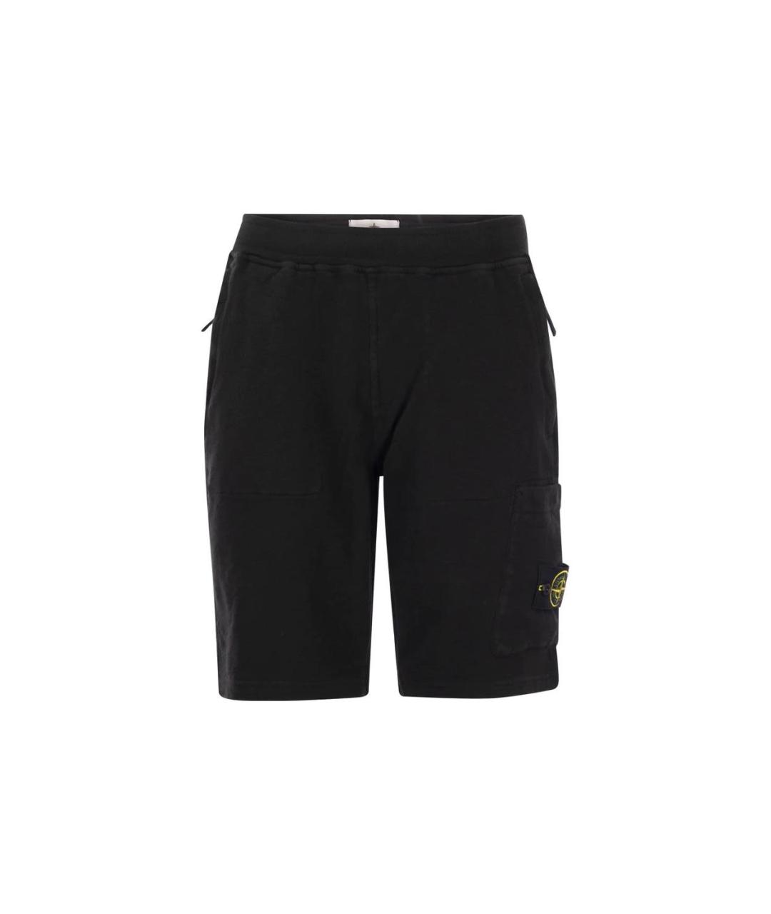 STONE ISLAND Черные шорты, фото 1