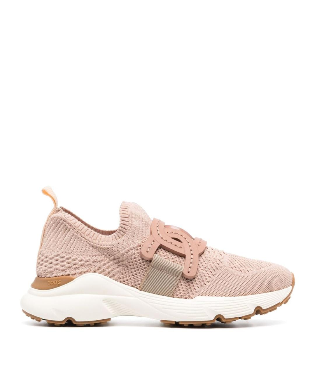 TOD'S Розовые текстильные кроссовки, фото 1