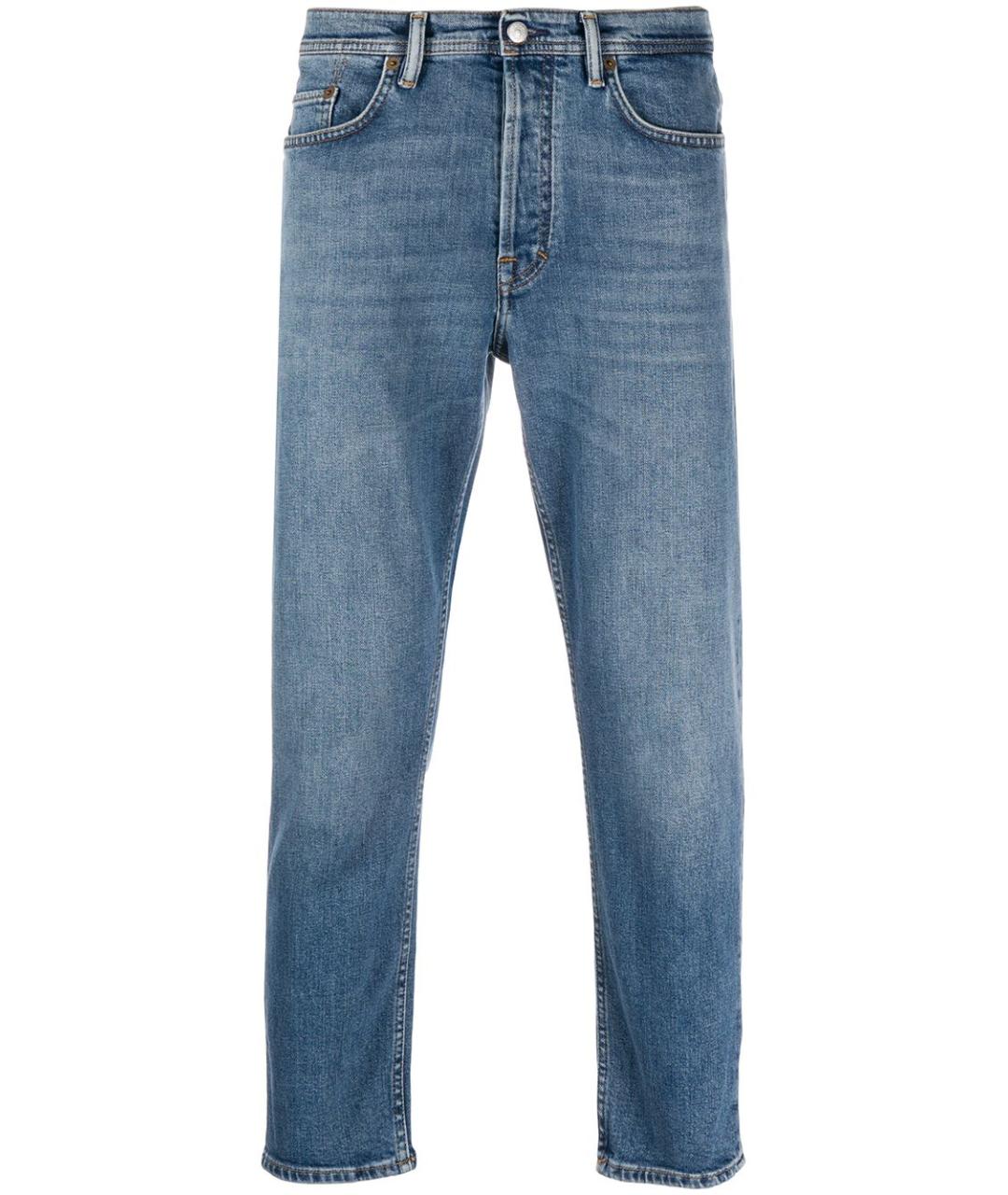 ACNE STUDIOS Синие хлопковые прямые джинсы, фото 1