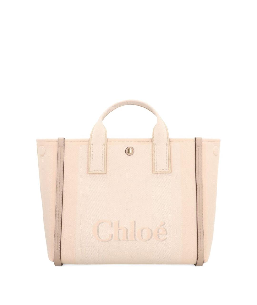CHLOE Бежевая тканевая сумка тоут, фото 4