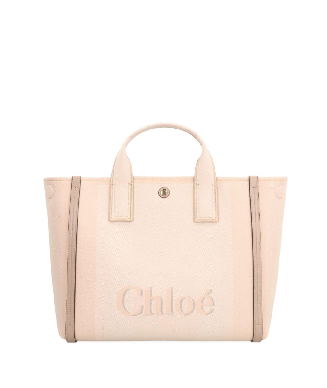 CHLOE Бежевая тканевая сумка тоут, фото 1