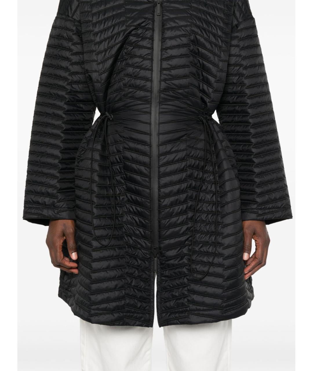 EMPORIO ARMANI Черное полиэстеровое пальто, фото 2