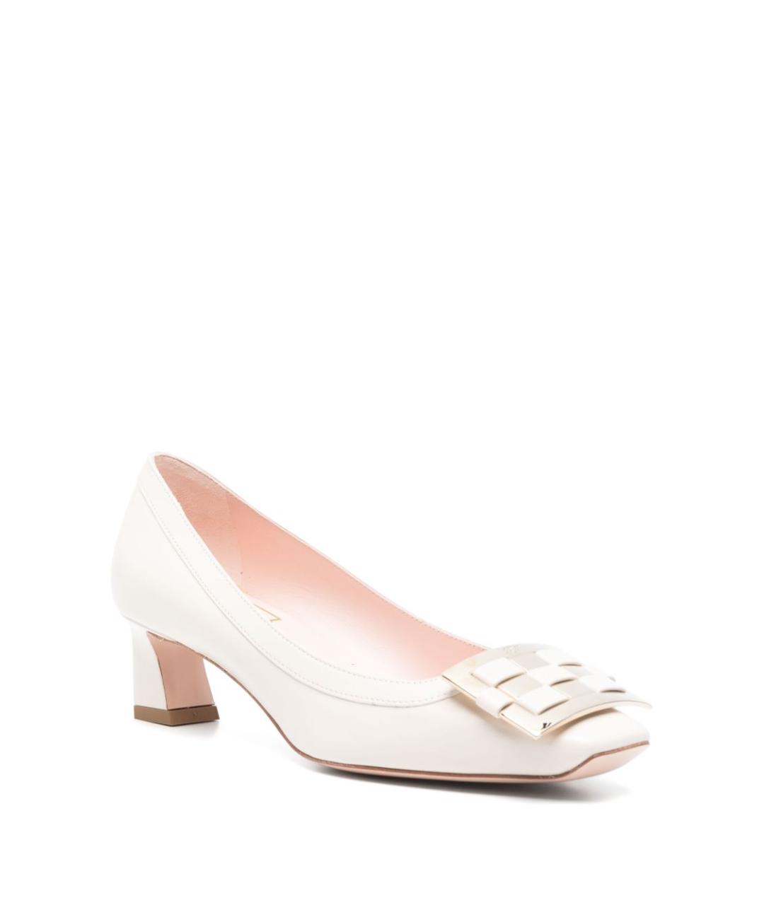 ROGER VIVIER Белые кожаные туфли, фото 1