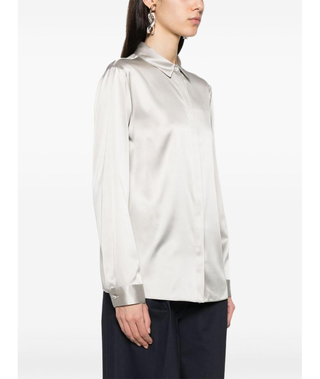 EMPORIO ARMANI Серая шелковая рубашка, фото 4