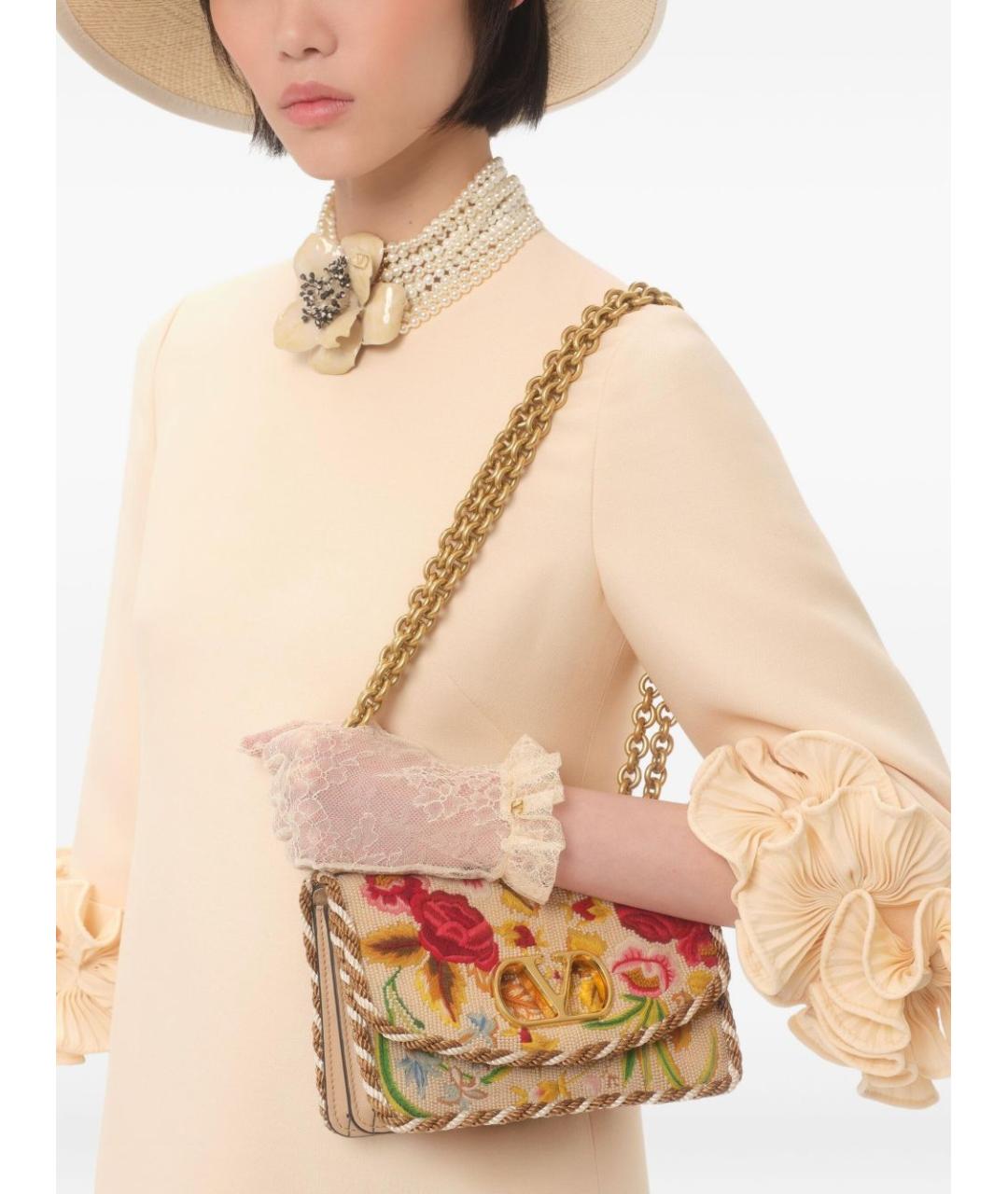 VALENTINO Бежевое шерстяное повседневное платье, фото 3