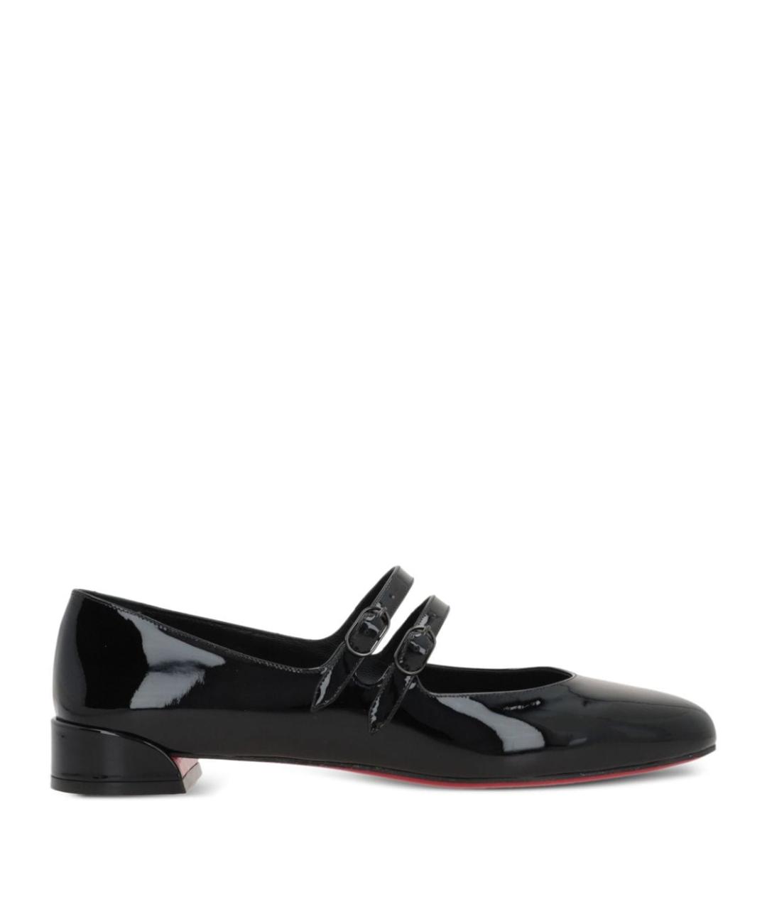 CHRISTIAN LOUBOUTIN Черные кожаные балетки, фото 1