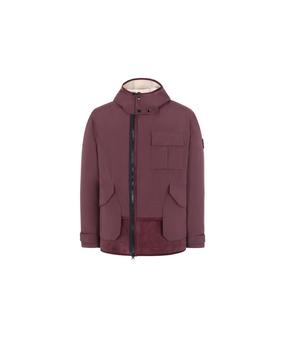 STONE ISLAND Бордовая куртка, фото 1
