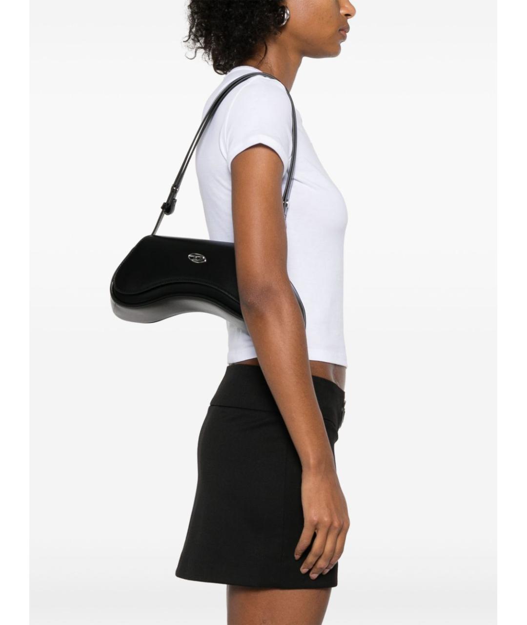 DIESEL Черная сумка через плечо, фото 5