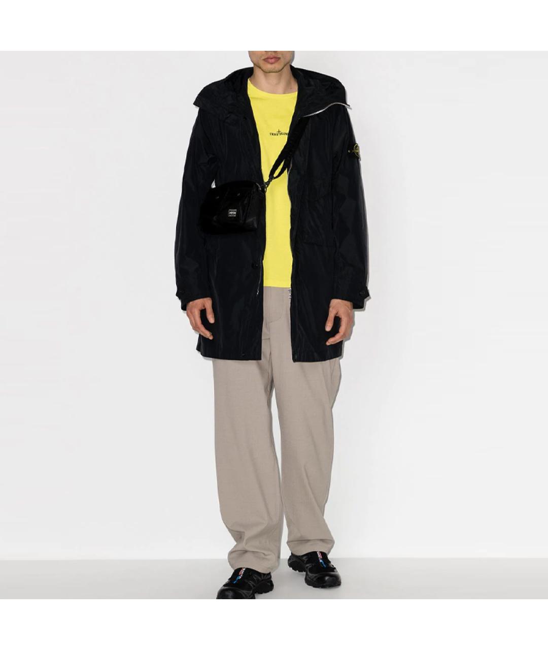 STONE ISLAND Желтая хлопковая футболка, фото 2