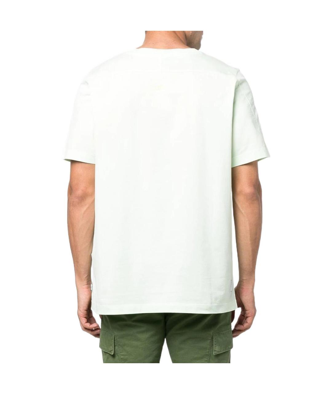 STONE ISLAND Белая хлопковая футболка, фото 3