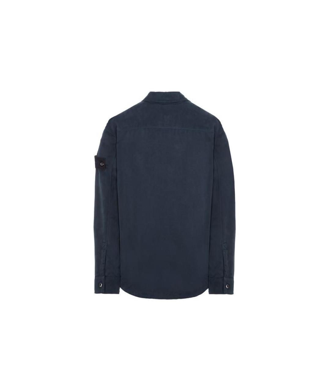STONE ISLAND Синяя хлопковая кэжуал рубашка, фото 2