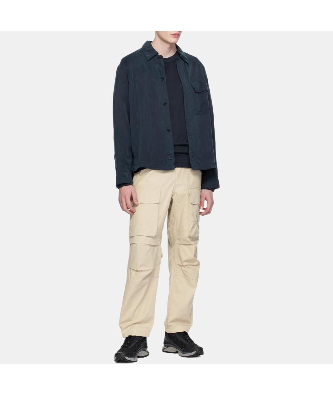 STONE ISLAND Синяя хлопковая кэжуал рубашка, фото 3