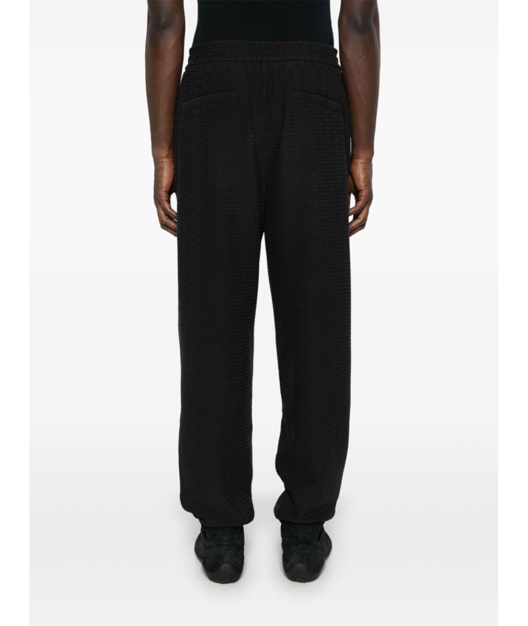 EMPORIO ARMANI Черные хлопковые повседневные брюки, фото 5