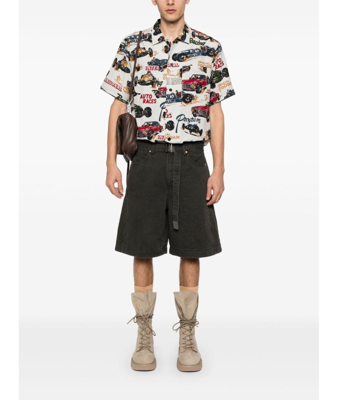 SACAI Серые хлопковые шорты, фото 4