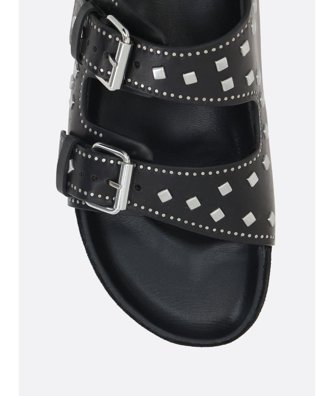 ISABEL MARANT Черные кожаные босоножки, фото 4