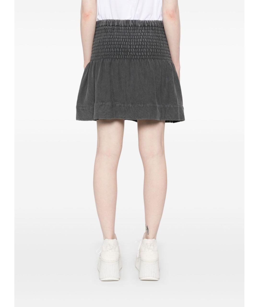 ISABEL MARANT ETOILE Серая хлопковая юбка мини, фото 4