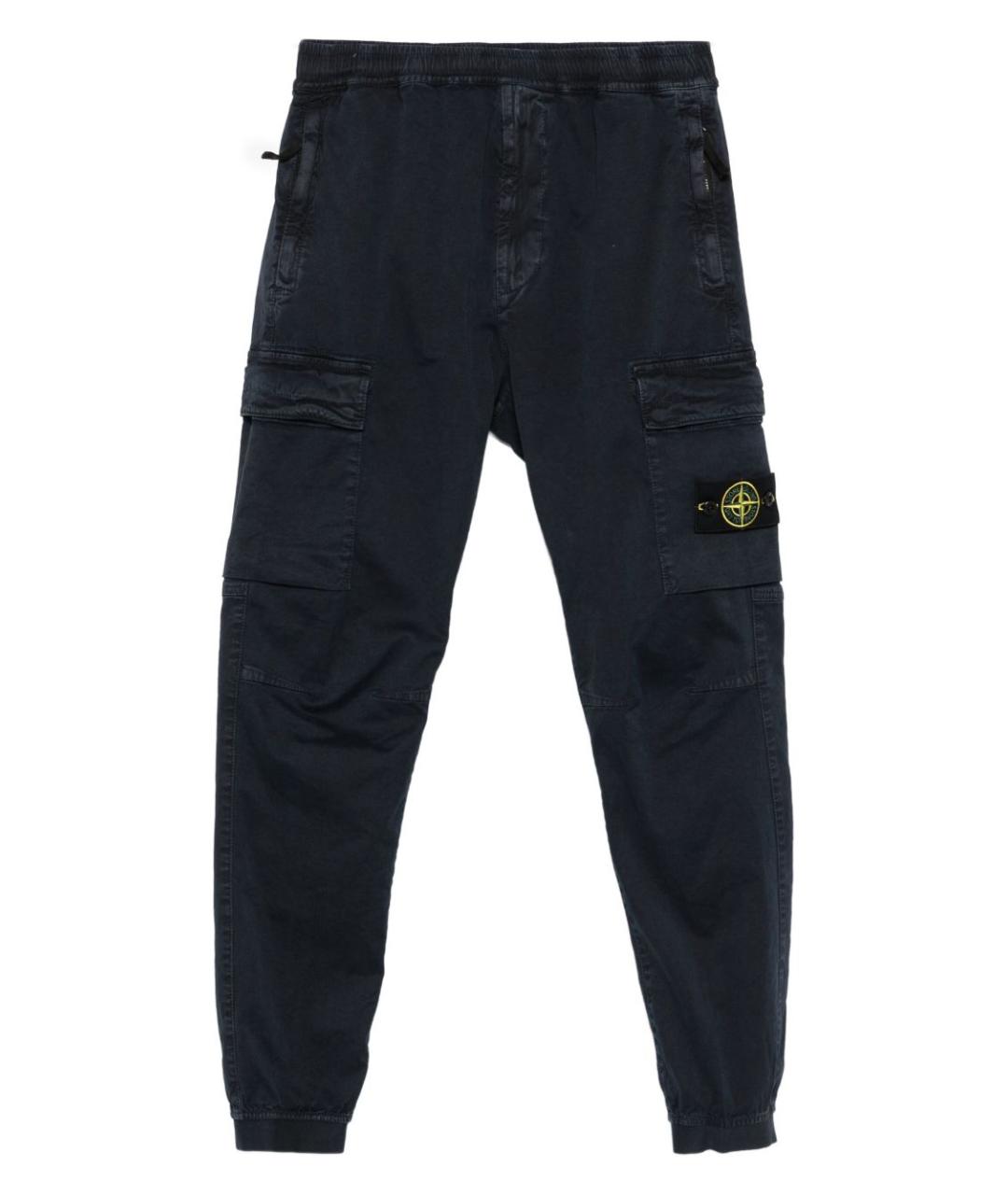 STONE ISLAND Темно-синие повседневные брюки, фото 1