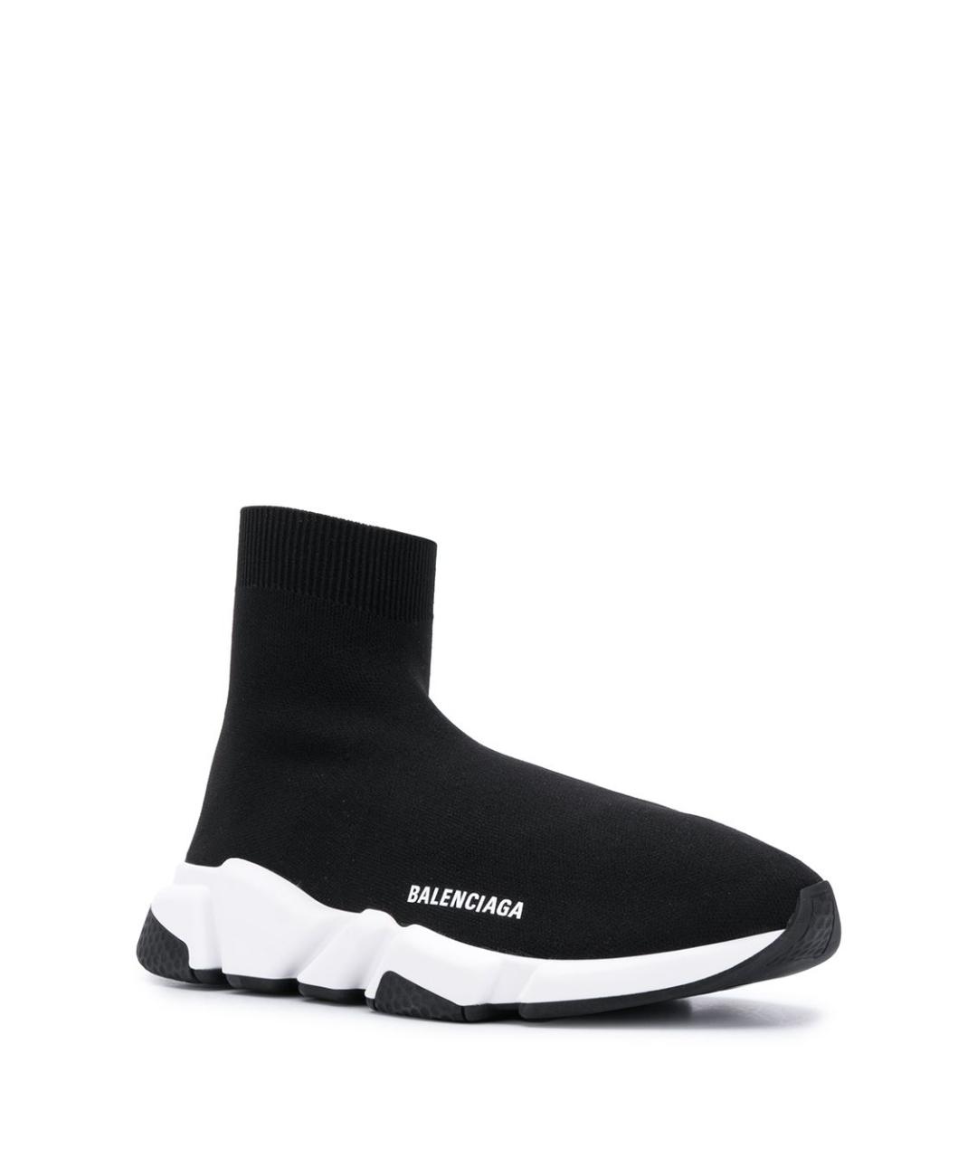 BALENCIAGA Черные синтетические высокие кроссовки / кеды, фото 4