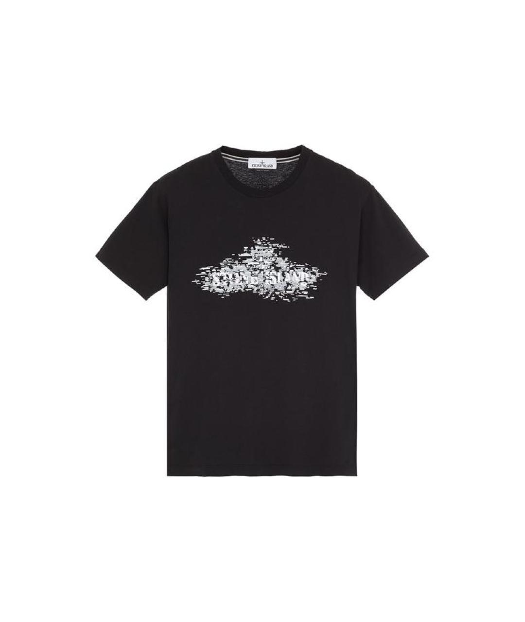 STONE ISLAND Черная футболка, фото 3