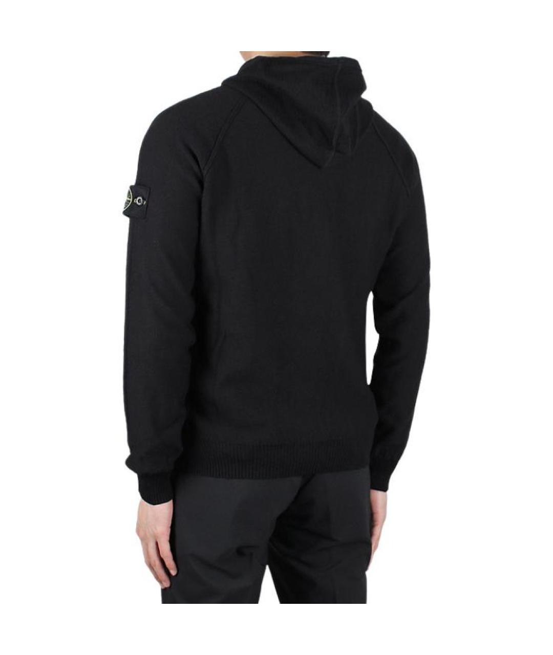 STONE ISLAND Черная хлопковая куртка, фото 5