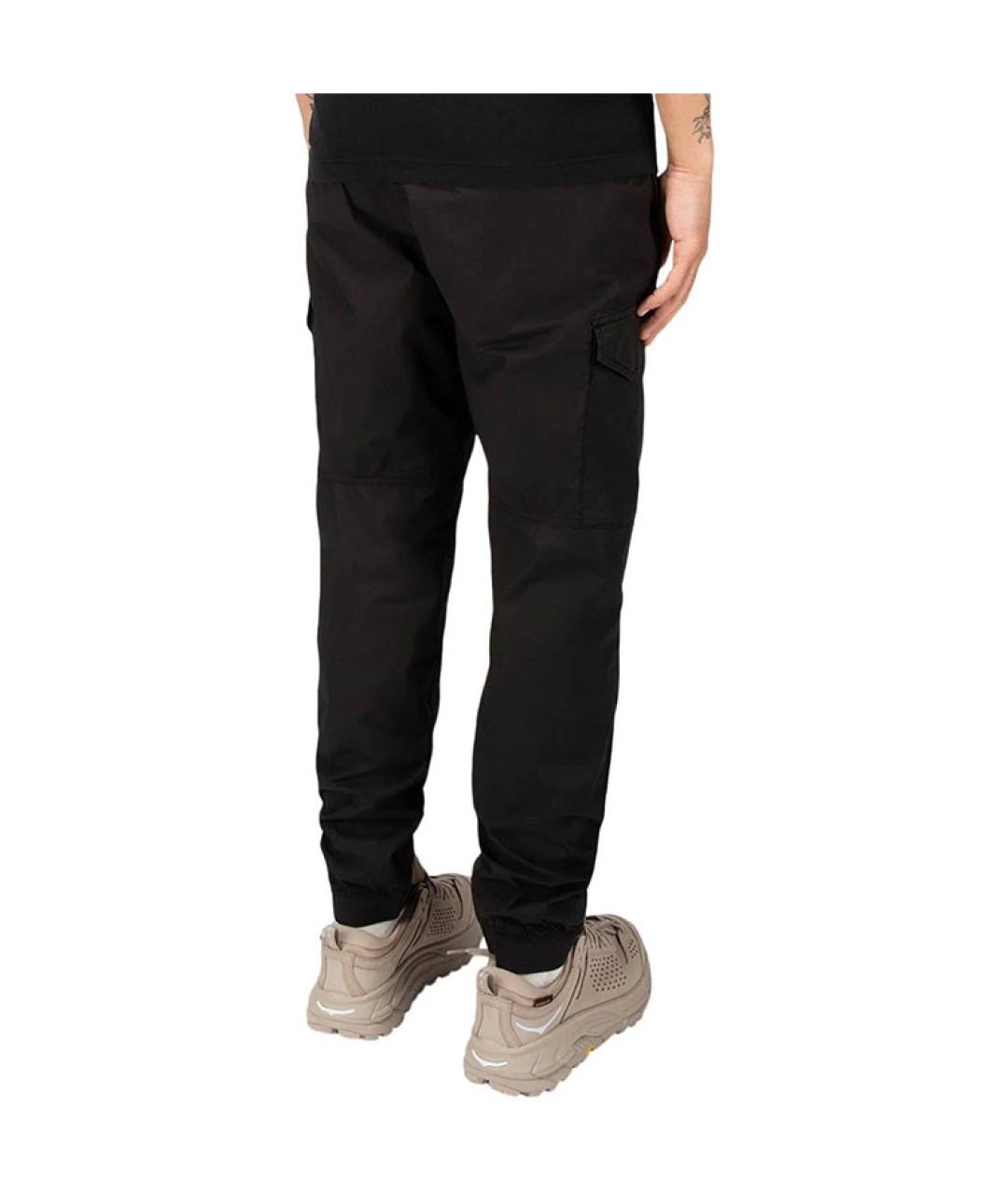 STONE ISLAND Черные прямые брюки, фото 4