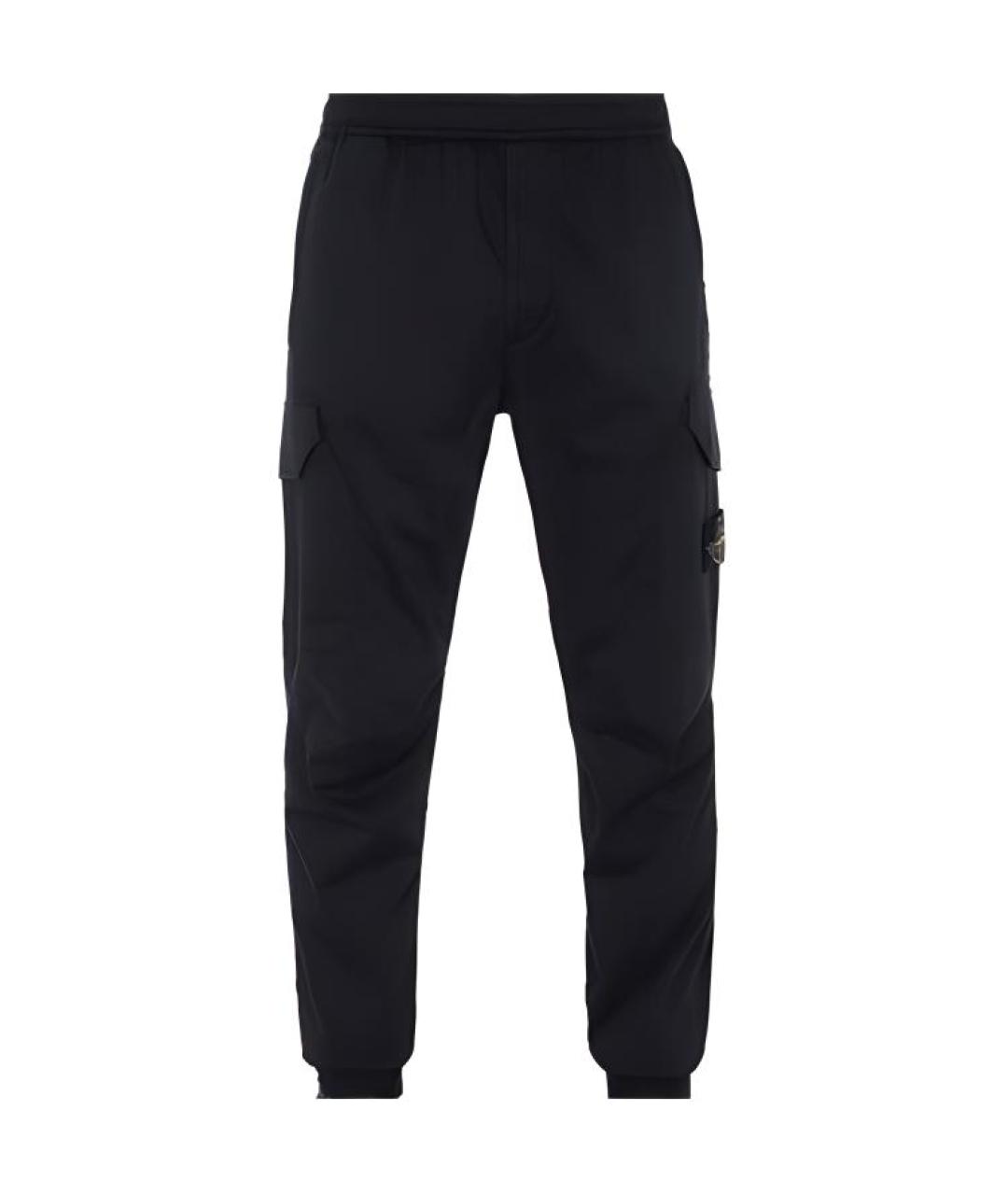 STONE ISLAND Черные прямые брюки, фото 2