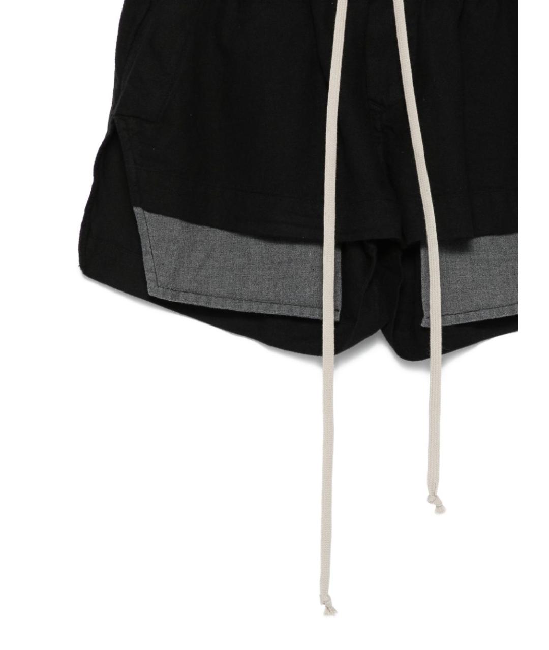 RICK OWENS DRKSHDW Черные хлопковые шорты, фото 2