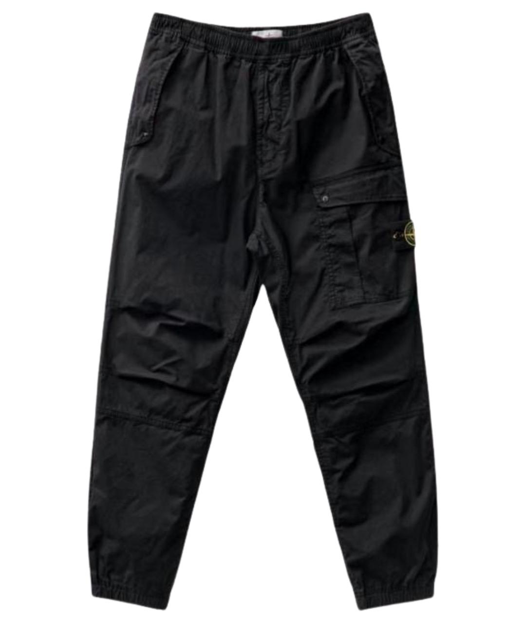 STONE ISLAND Черные повседневные брюки, фото 1