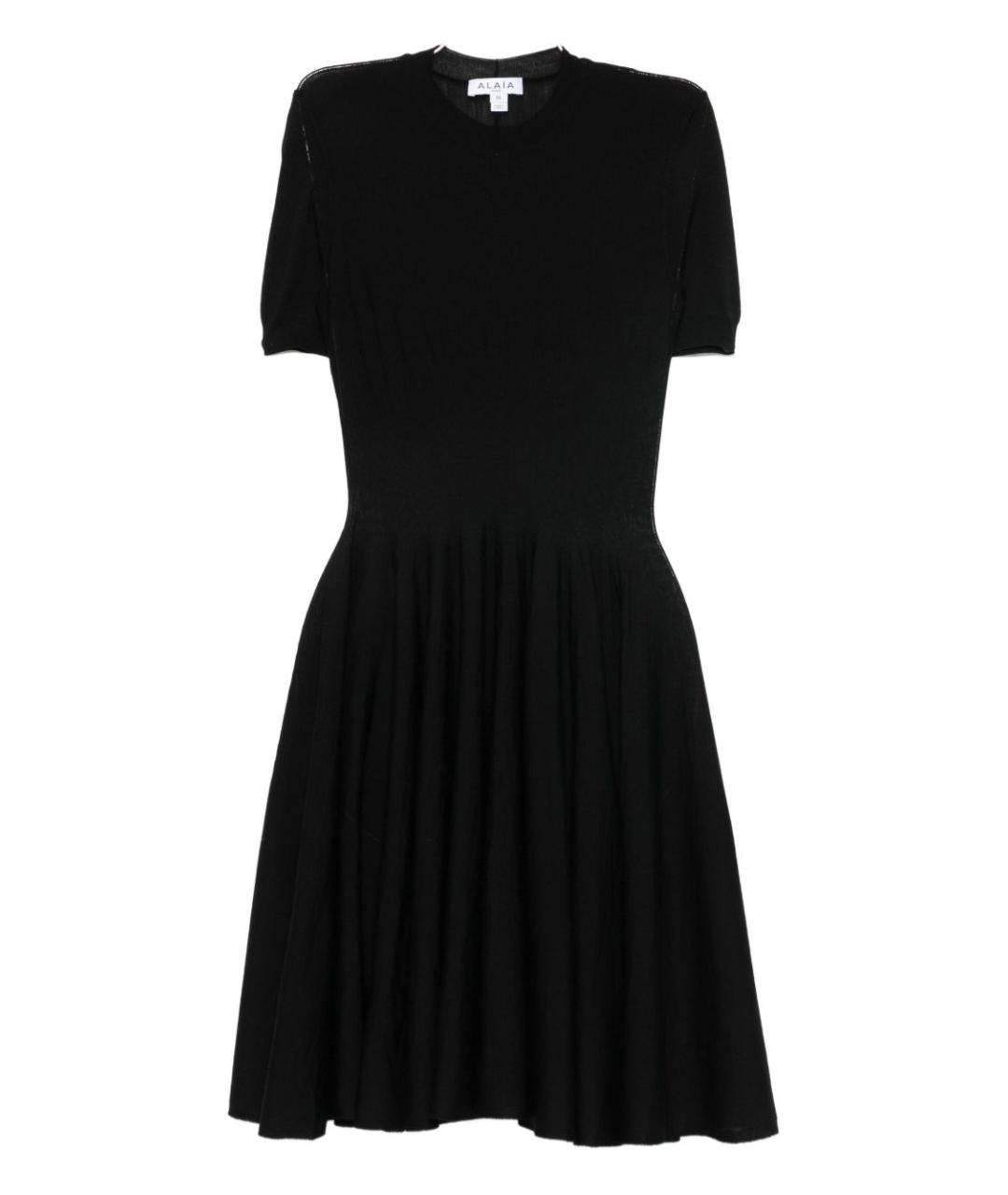 ALAIA Черное шерстяное повседневное платье, фото 1