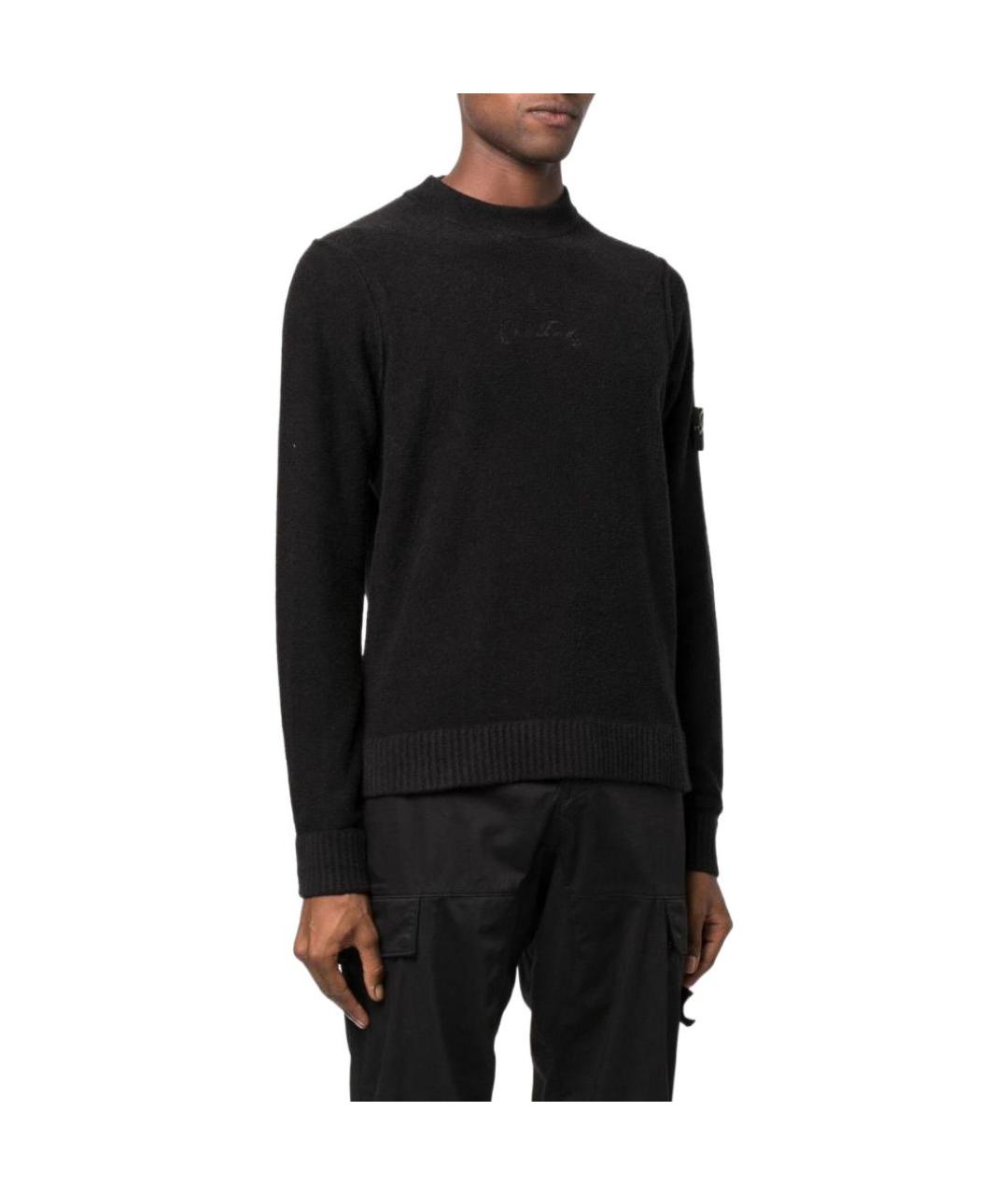 STONE ISLAND Черный джемпер / свитер, фото 3