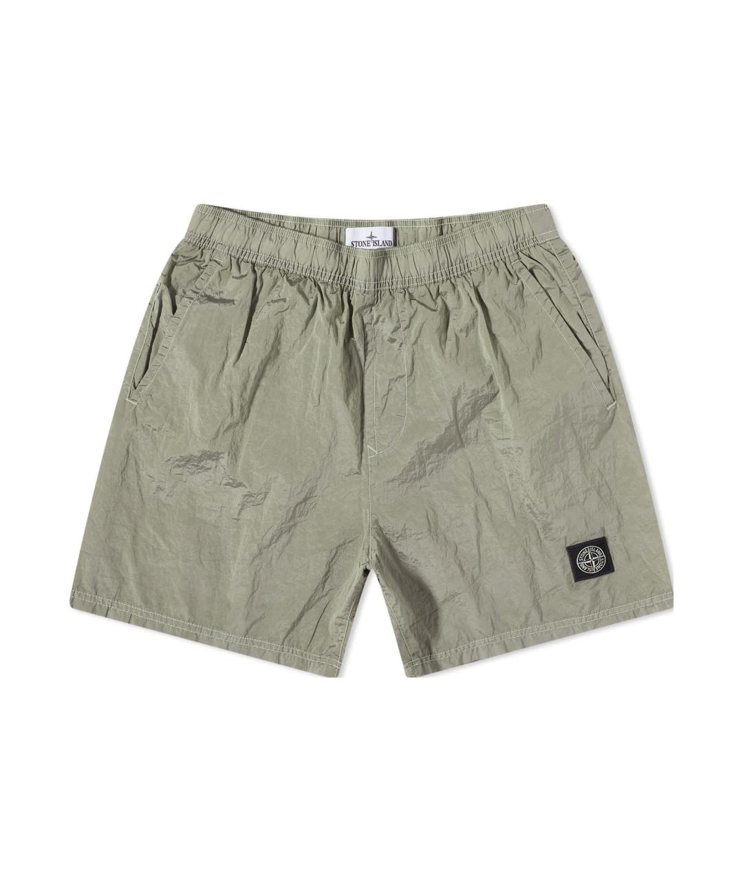 STONE ISLAND Зеленые шорты, фото 1
