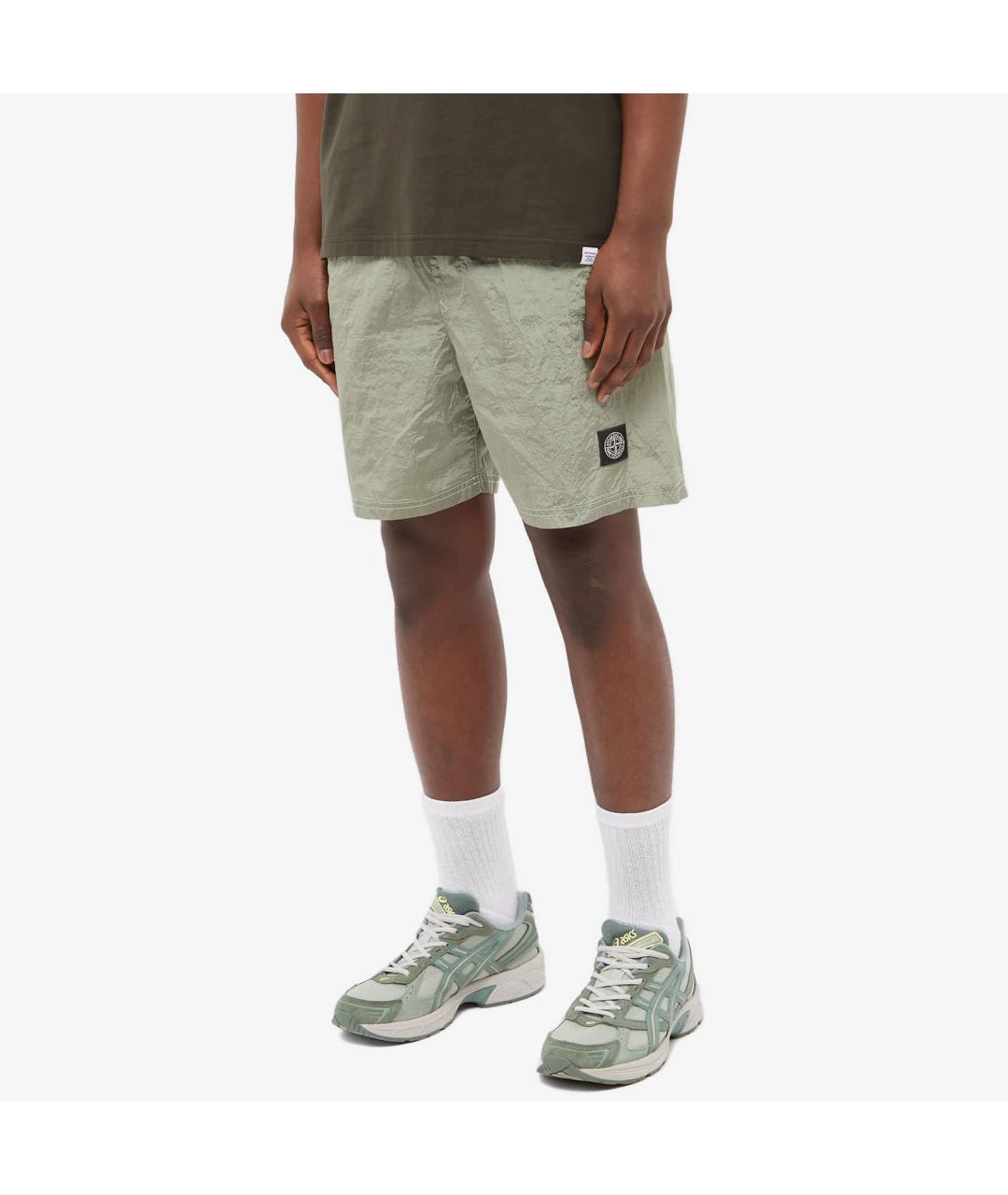 STONE ISLAND Зеленые шорты, фото 3