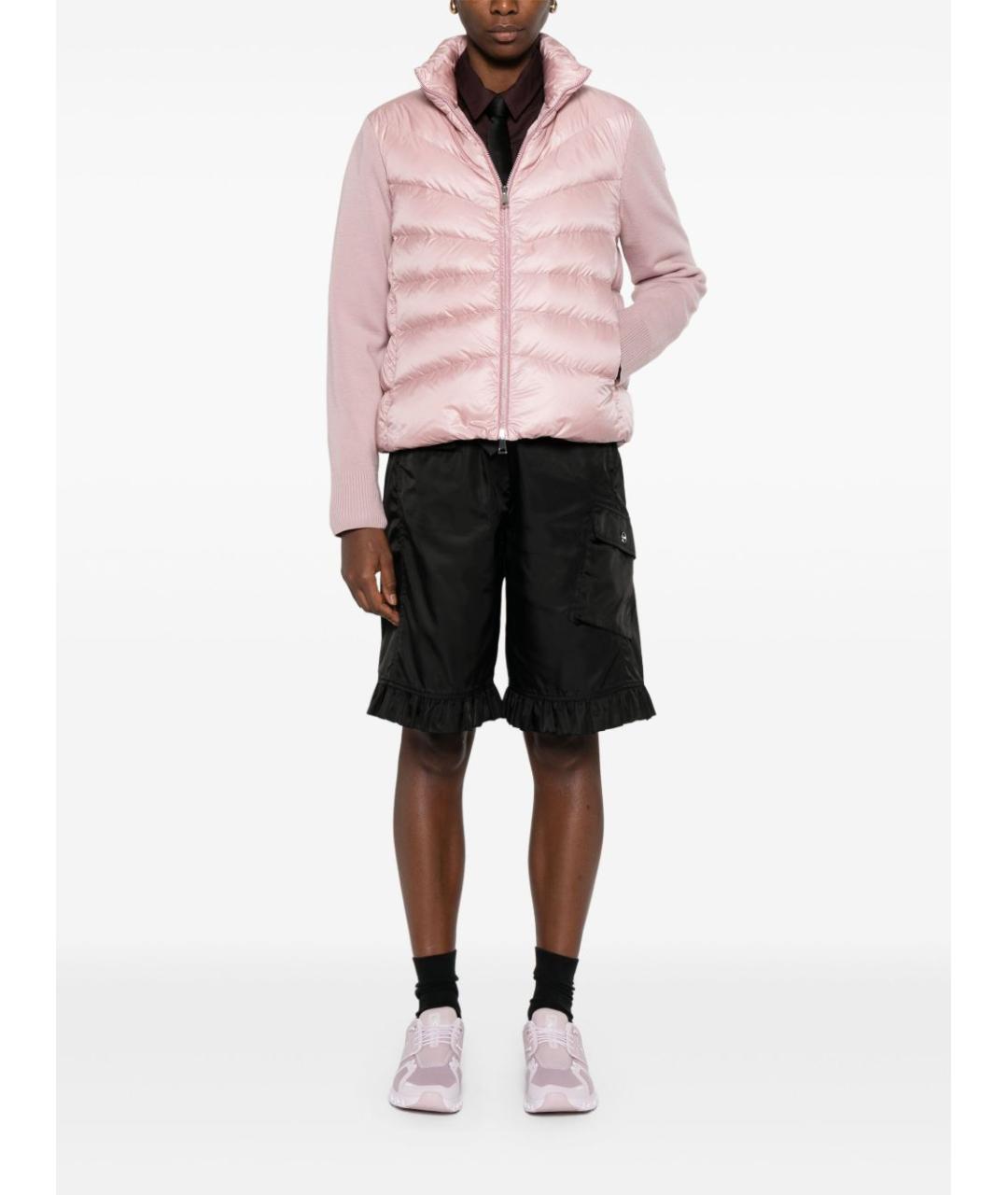 MONCLER Розовый шерстяной кардиган, фото 5