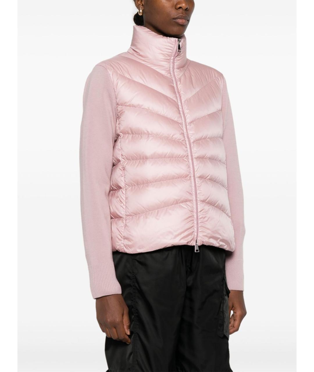 MONCLER Розовый шерстяной кардиган, фото 3