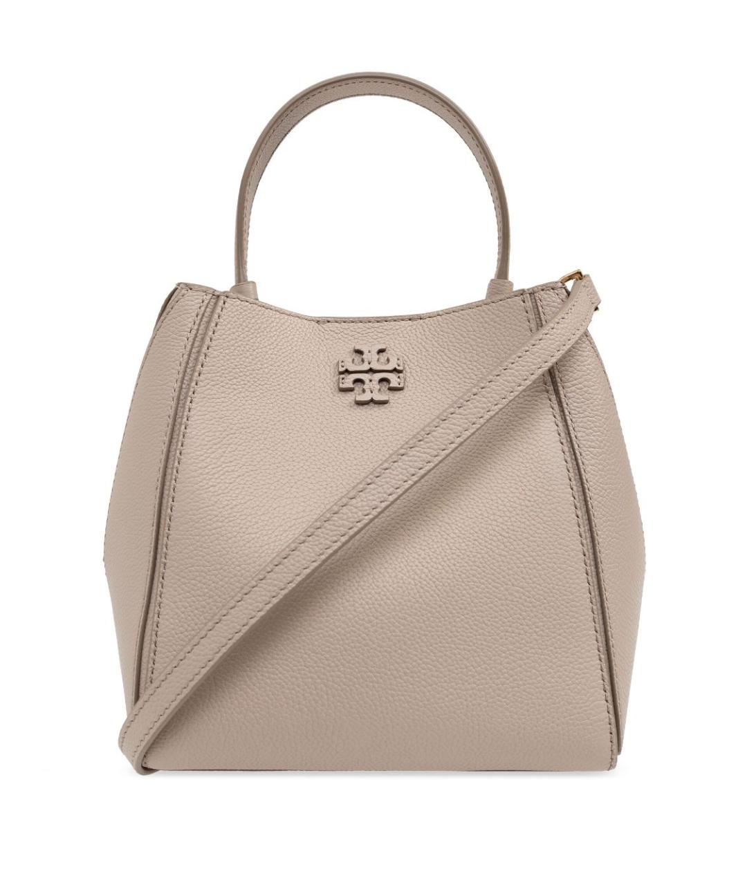TORY BURCH Серая кожаная сумка тоут, фото 1