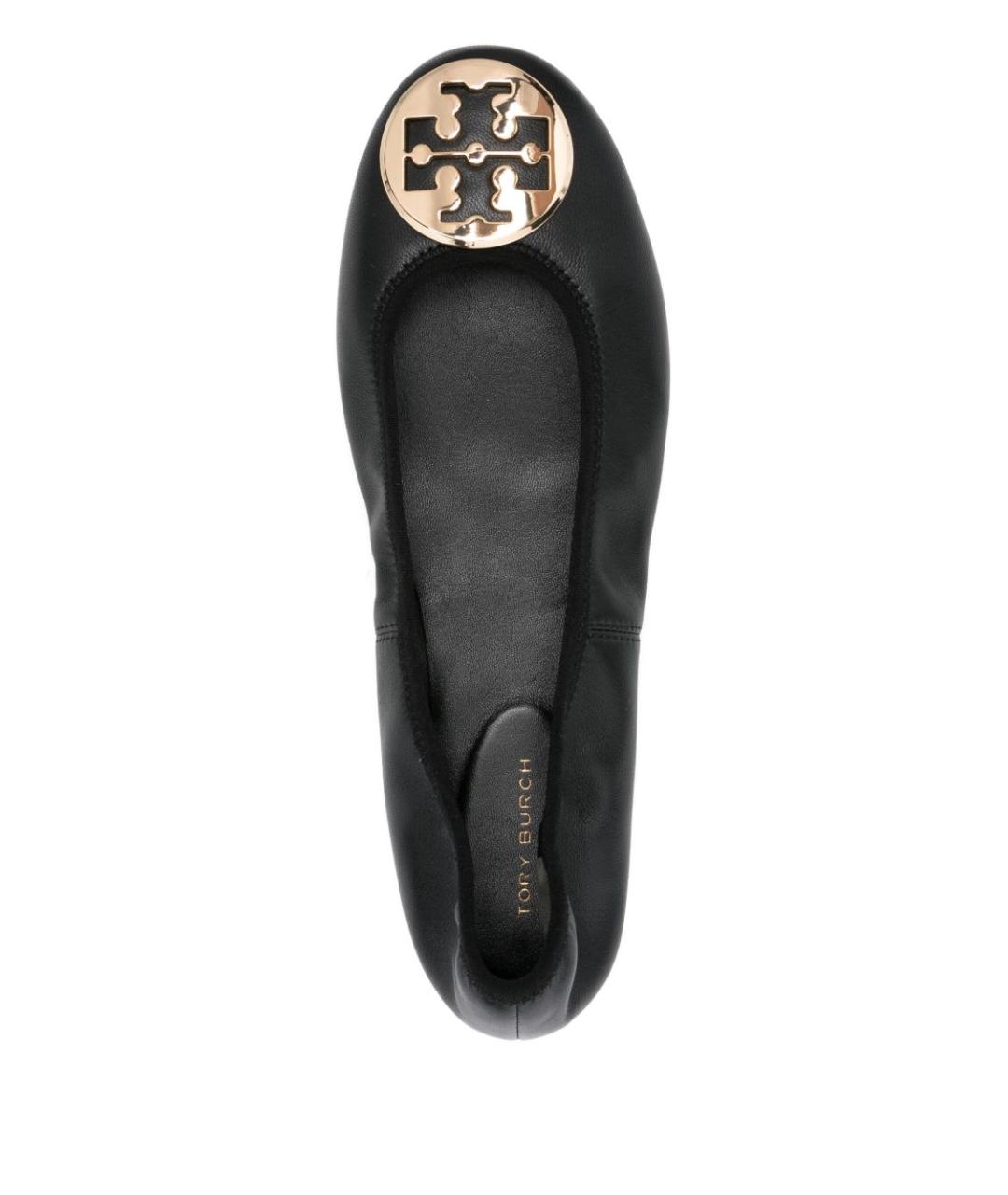 TORY BURCH Черные кожаные балетки, фото 4