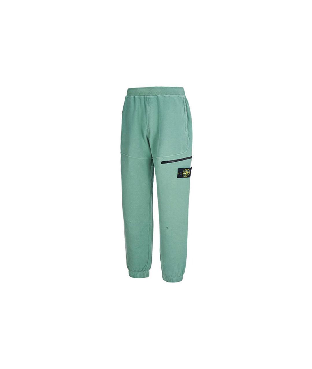 STONE ISLAND Бирюзовые повседневные брюки, фото 3
