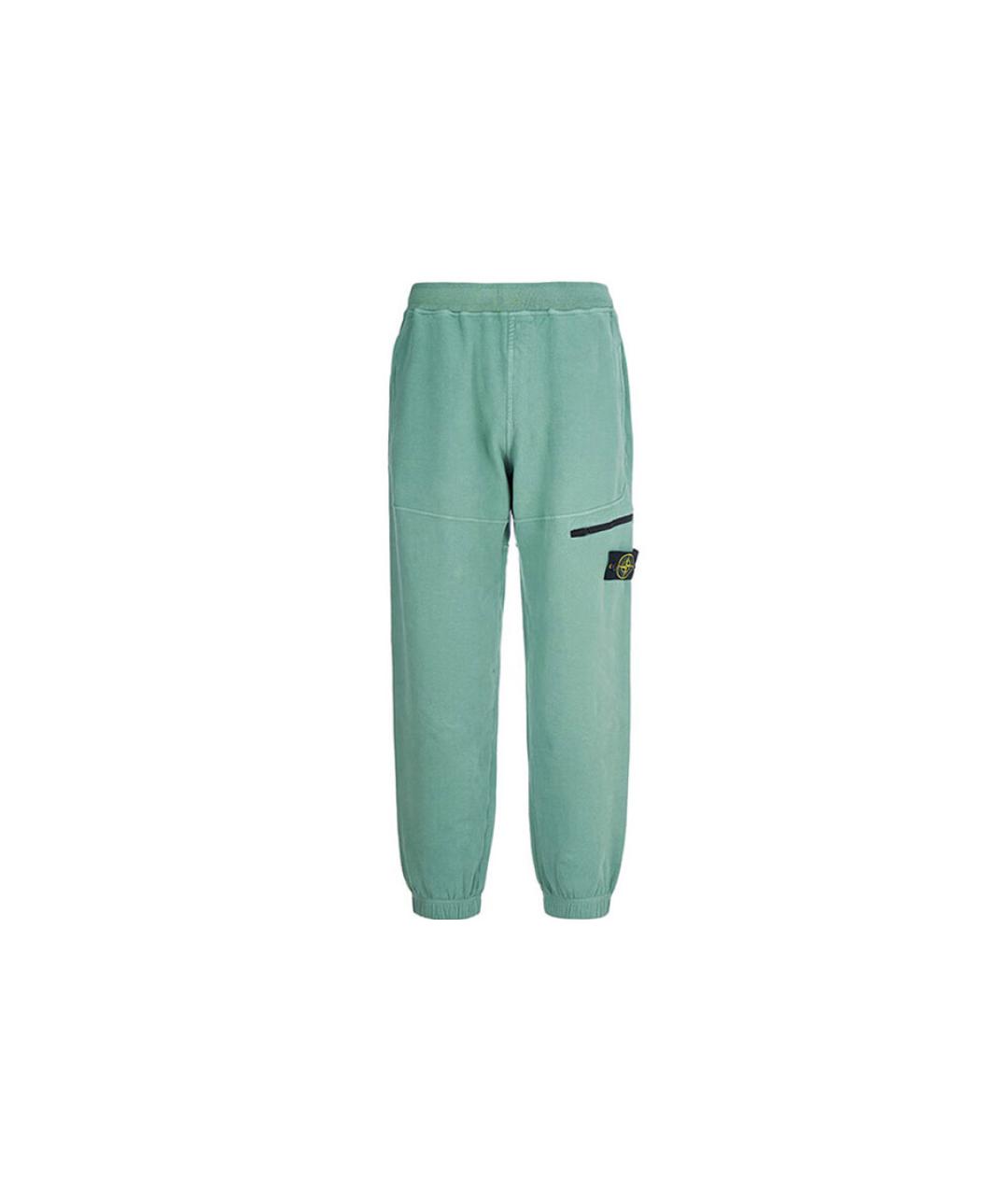 STONE ISLAND Бирюзовые повседневные брюки, фото 1