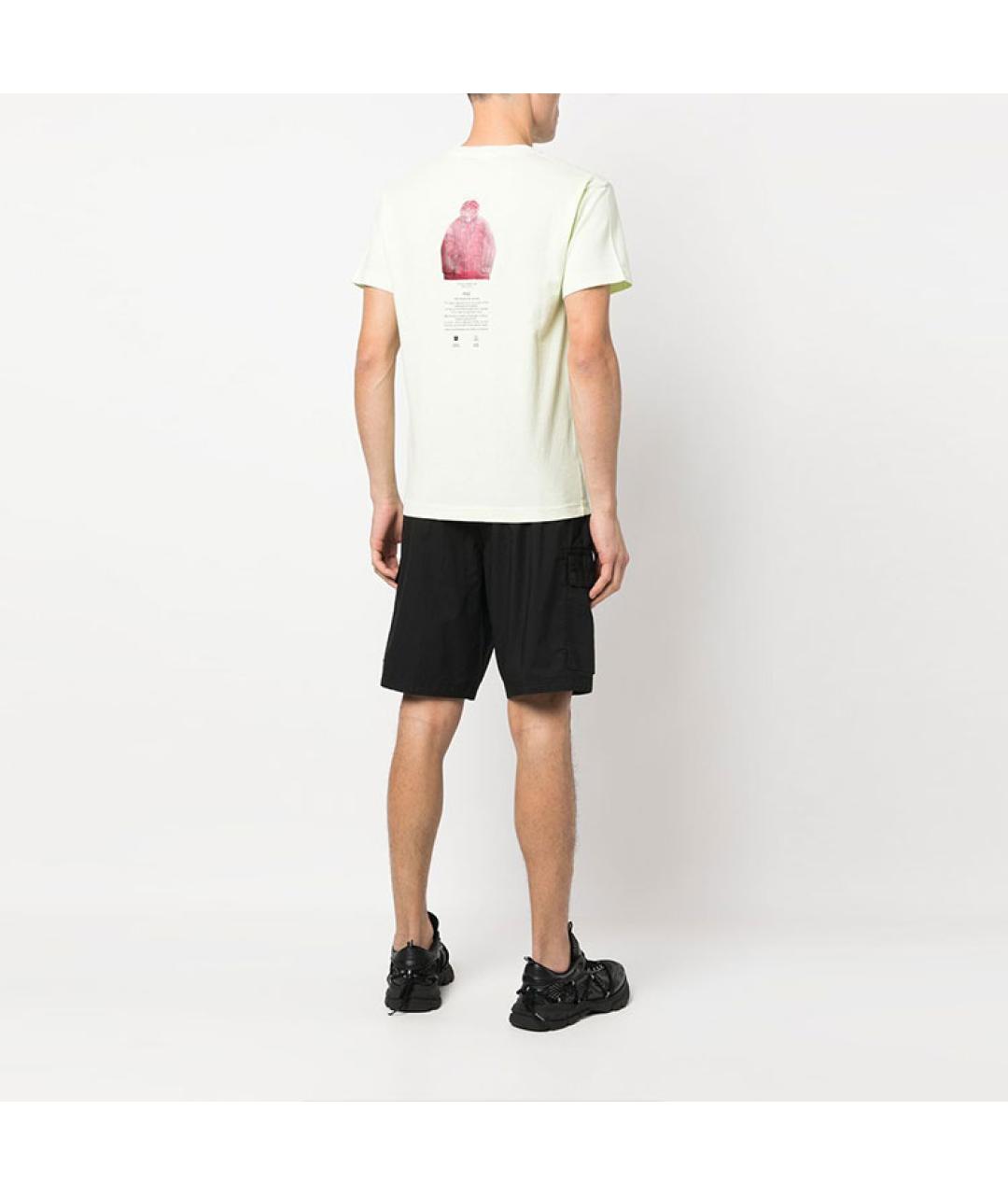 STONE ISLAND Зеленая хлопковая футболка, фото 2