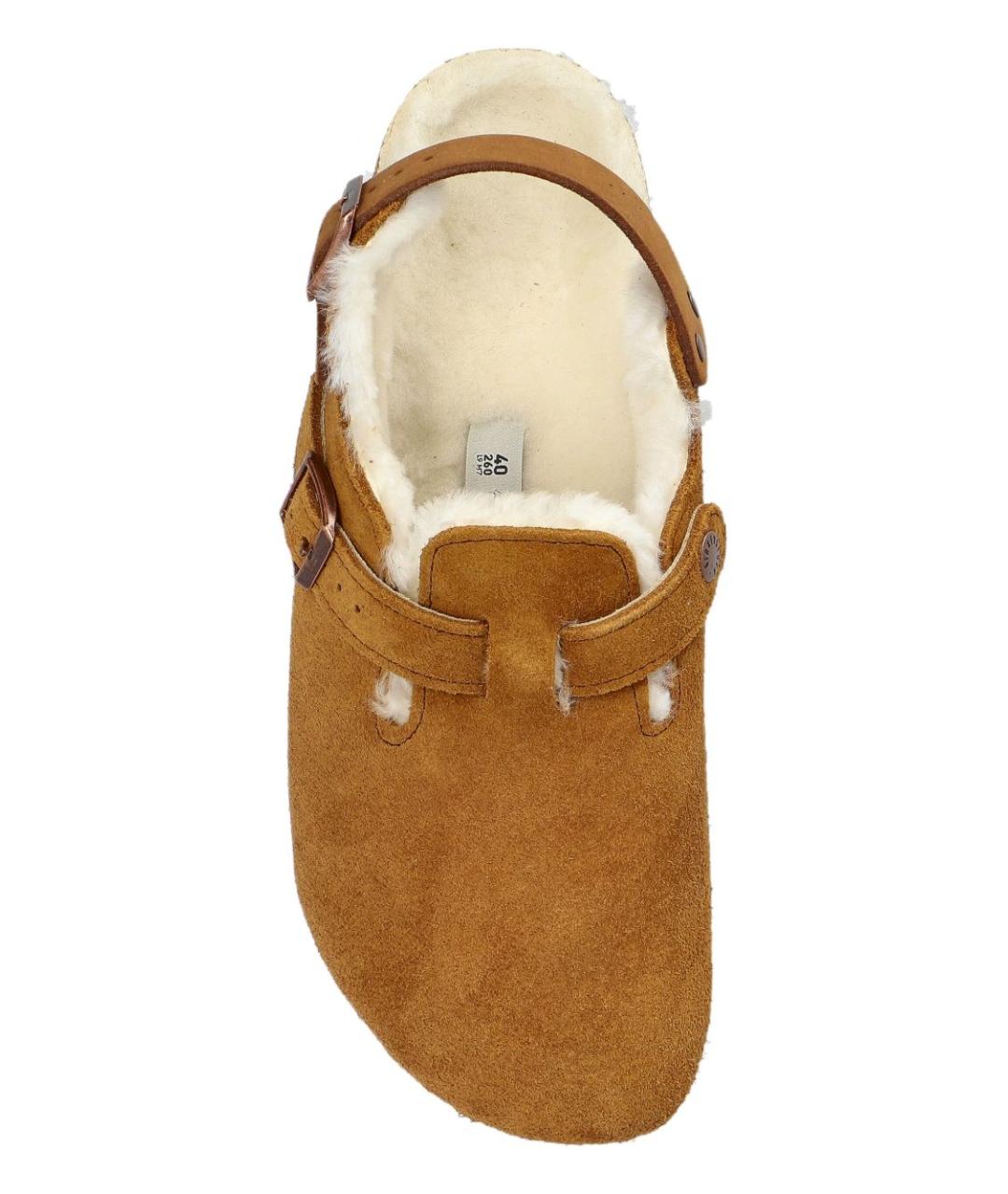 BIRKENSTOCK Коричневые замшевые мюли, фото 4