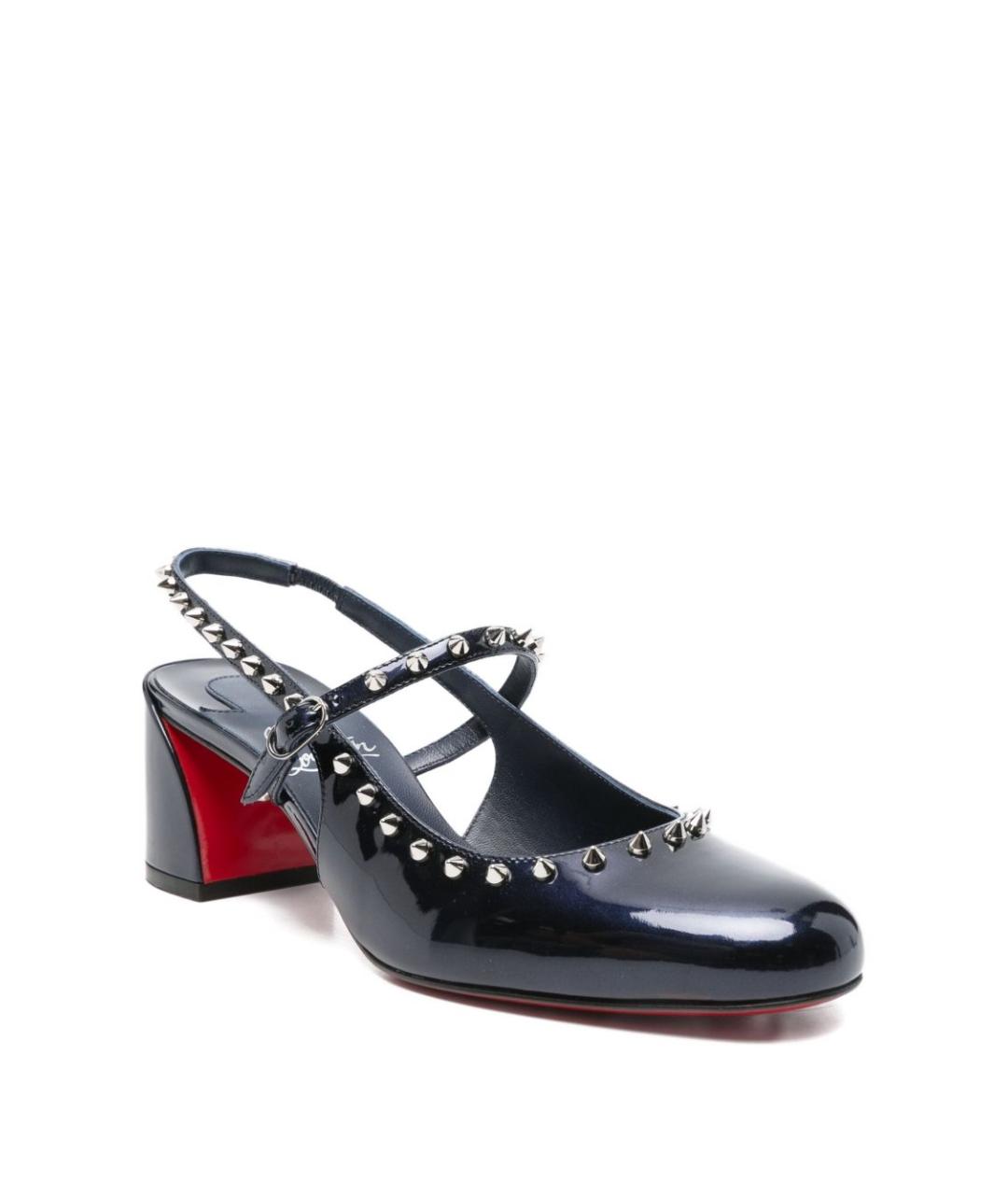 CHRISTIAN LOUBOUTIN Синие туфли из лакированной кожи, фото 3
